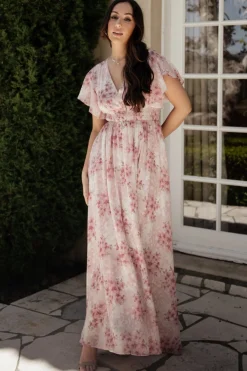 Discount Baltic Born Lynlee Metallic Maxi Dress | Pink Multi PinkMulti