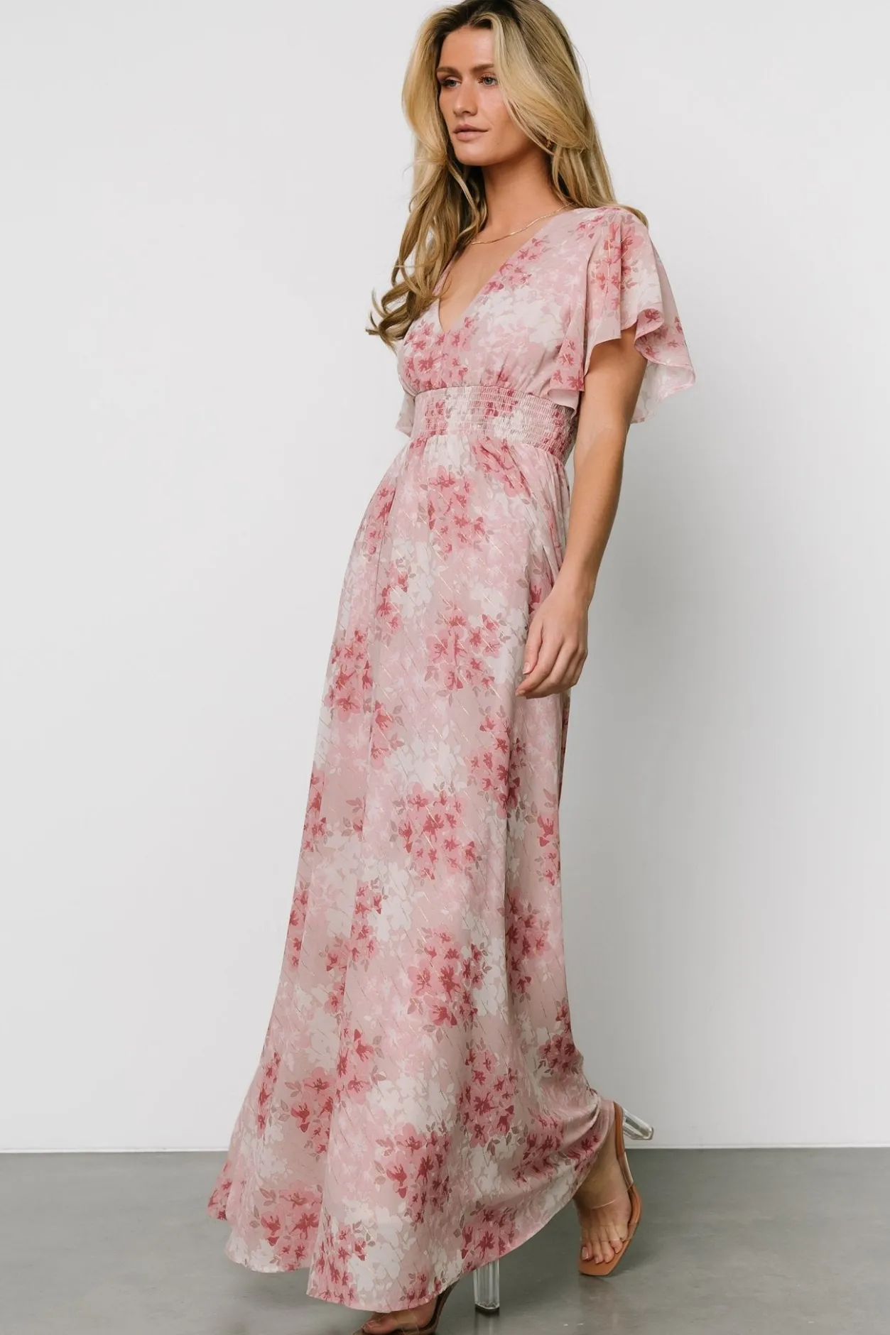 Discount Baltic Born Lynlee Metallic Maxi Dress | Pink Multi PinkMulti