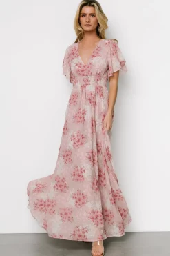 Discount Baltic Born Lynlee Metallic Maxi Dress | Pink Multi PinkMulti