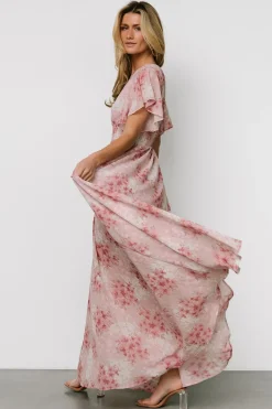 Discount Baltic Born Lynlee Metallic Maxi Dress | Pink Multi PinkMulti