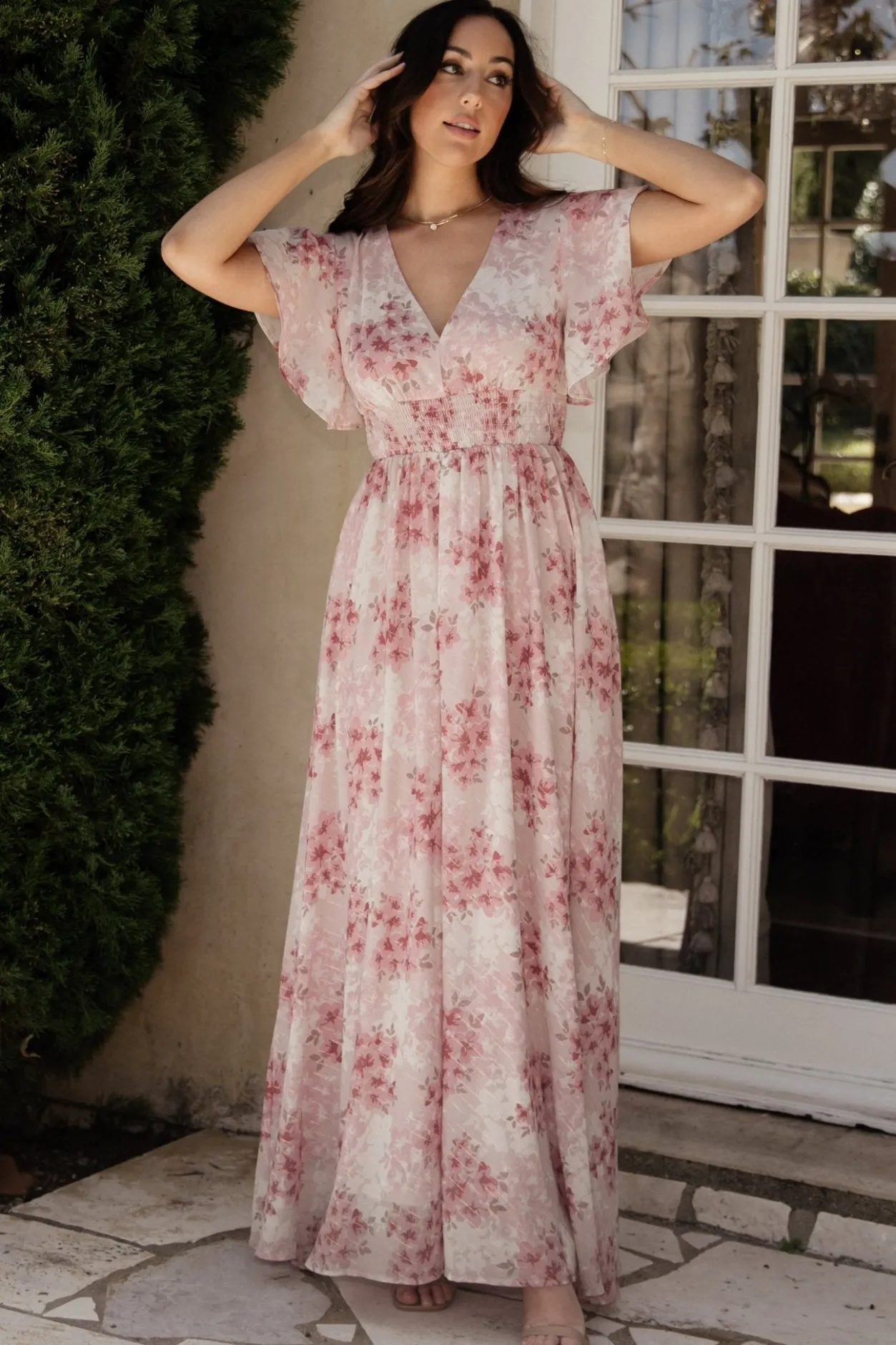 Discount Baltic Born Lynlee Metallic Maxi Dress | Pink Multi PinkMulti