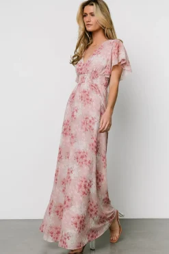 Discount Baltic Born Lynlee Metallic Maxi Dress | Pink Multi PinkMulti