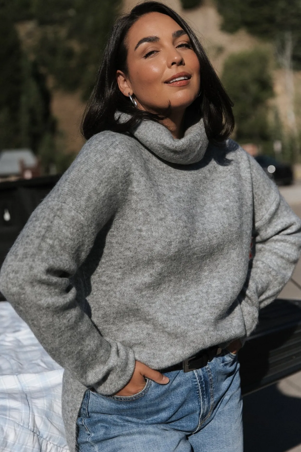 New Baltic Born Lyon Turtleneck Sweater | Gray