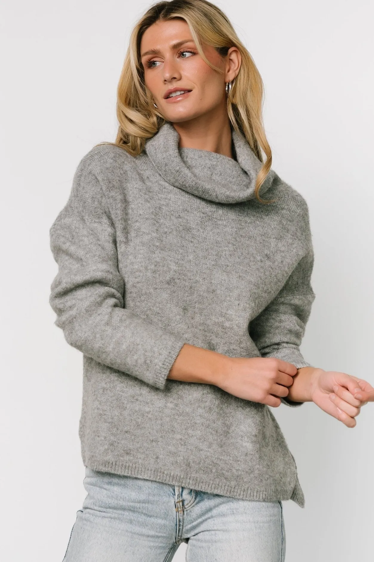 New Baltic Born Lyon Turtleneck Sweater | Gray