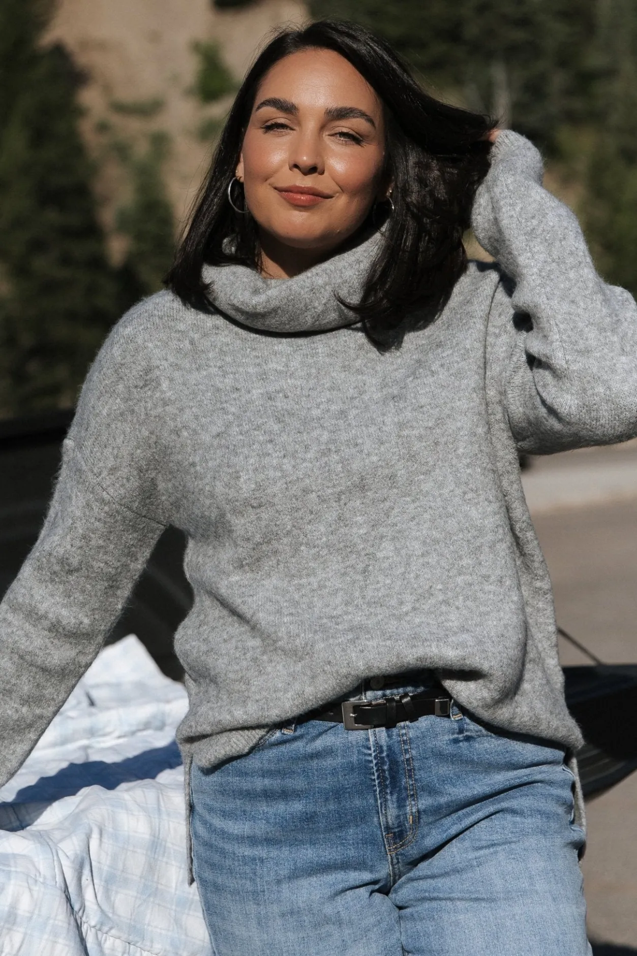 New Baltic Born Lyon Turtleneck Sweater | Gray