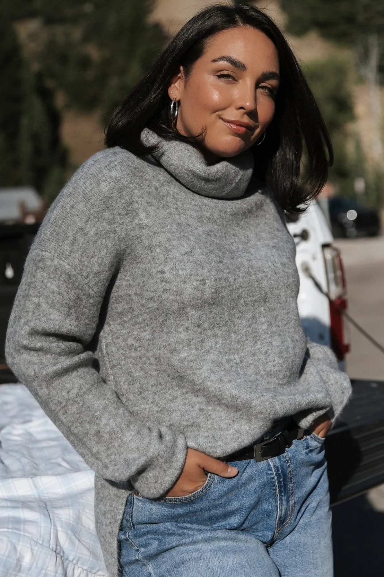 New Baltic Born Lyon Turtleneck Sweater | Gray