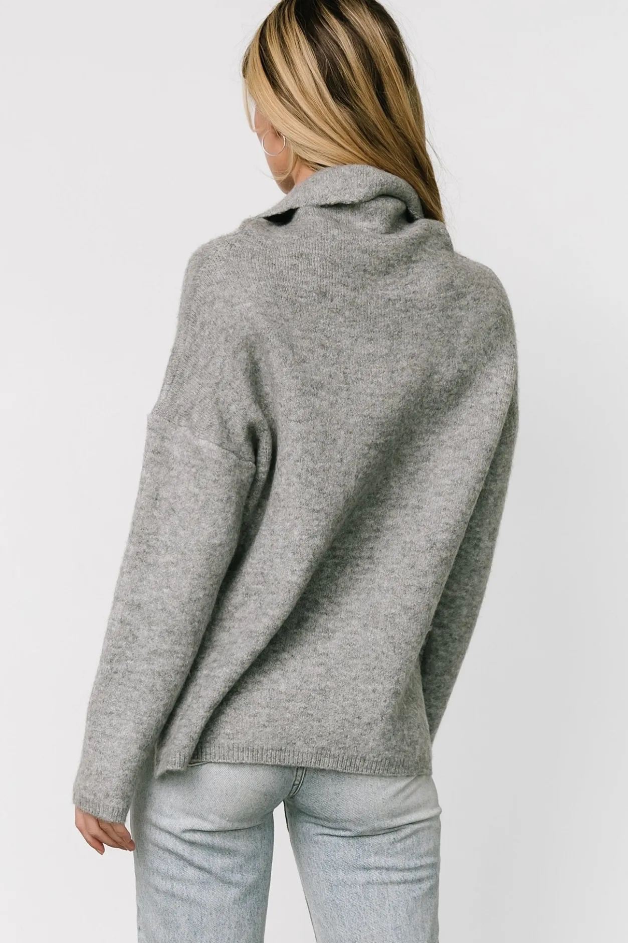New Baltic Born Lyon Turtleneck Sweater | Gray
