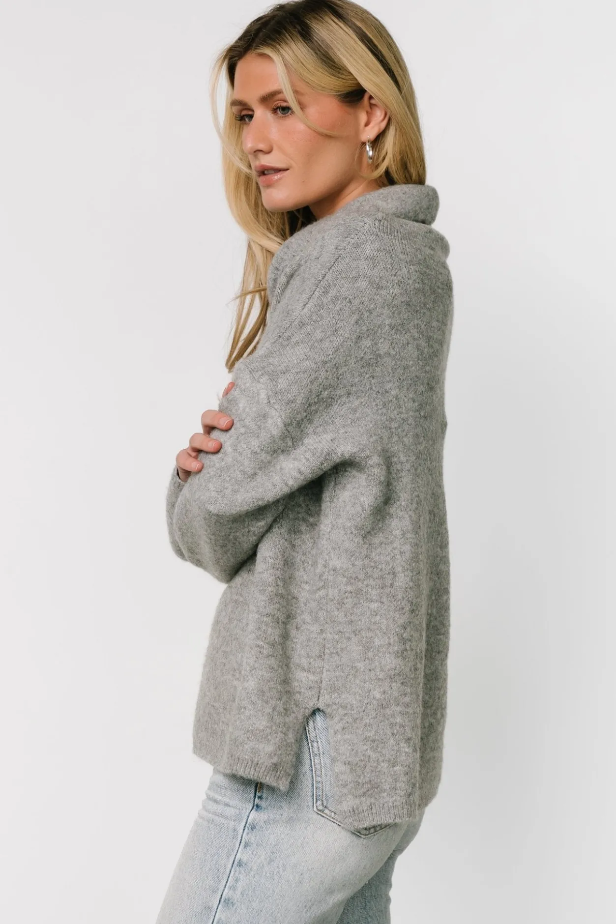 New Baltic Born Lyon Turtleneck Sweater | Gray