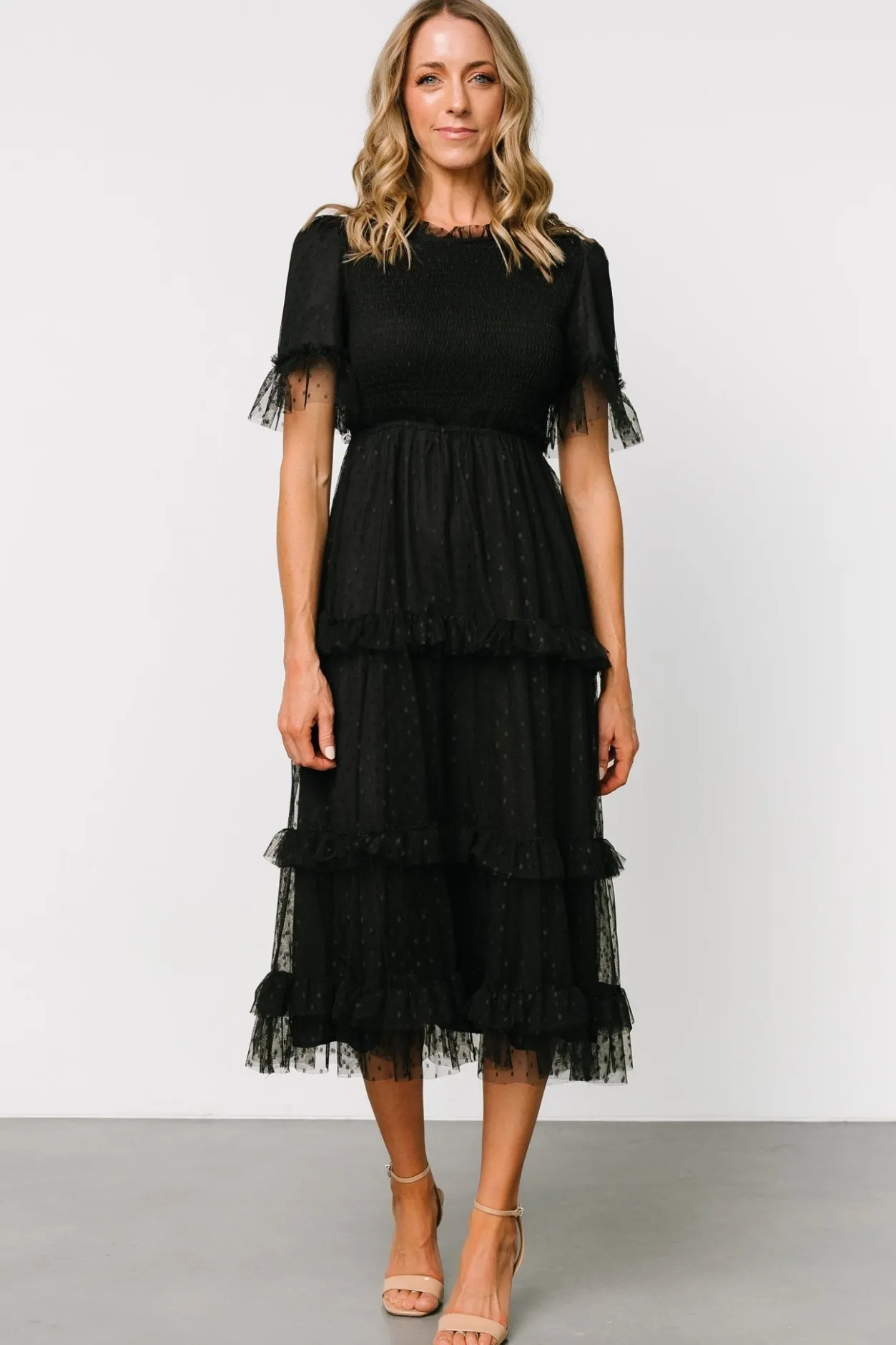 Best Baltic Born Lysandra Smocked Dot Dress | Black