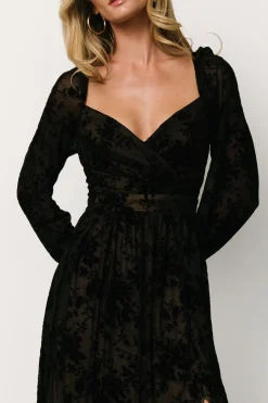 Hot Baltic Born Mable Velvet Maxi Dress | Black