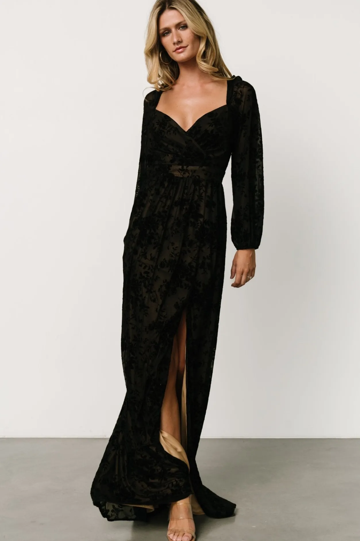 Hot Baltic Born Mable Velvet Maxi Dress | Black