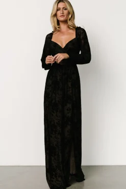 Hot Baltic Born Mable Velvet Maxi Dress | Black