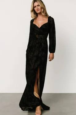 Hot Baltic Born Mable Velvet Maxi Dress | Black