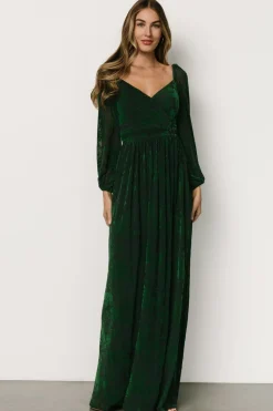 Hot Baltic Born Mable Velvet Maxi Dress | Green