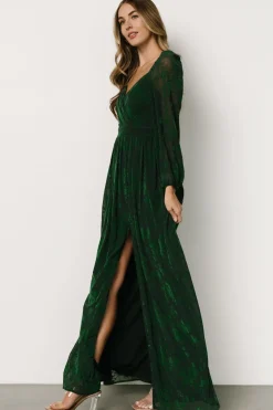 Hot Baltic Born Mable Velvet Maxi Dress | Green