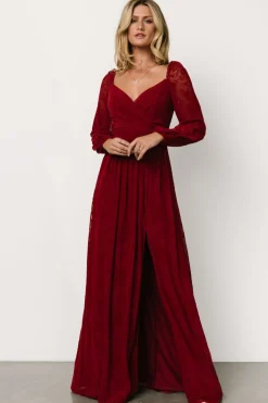 Best Baltic Born Mable Velvet Maxi Dress | Crimson