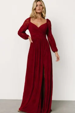 Best Baltic Born Mable Velvet Maxi Dress | Crimson