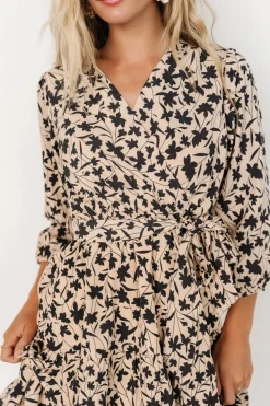 Discount Baltic Born Maci Short Dress | Beige Print BeigePrint