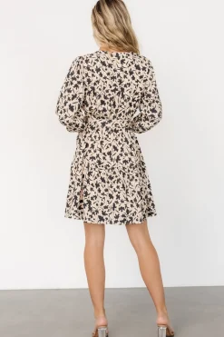 Discount Baltic Born Maci Short Dress | Beige Print BeigePrint
