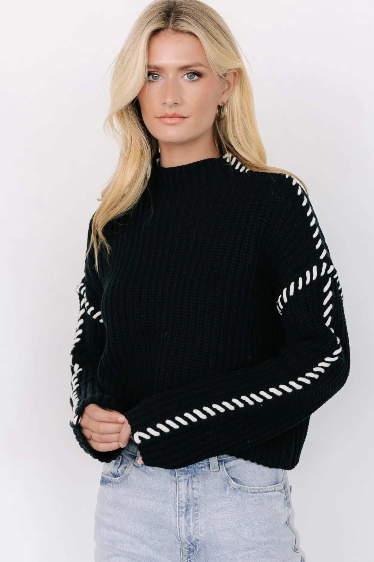 Discount Baltic Born Madden Knit Sweater | Black
