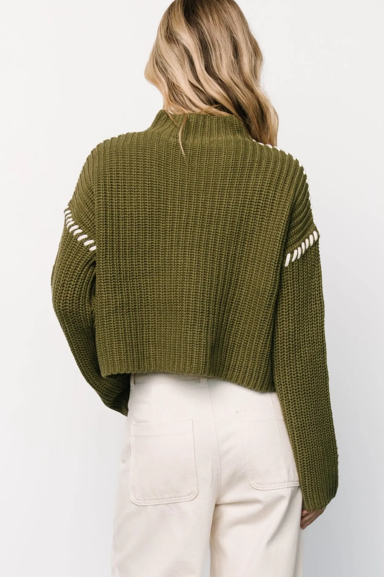 Clearance Baltic Born Madden Knit Sweater | Olive