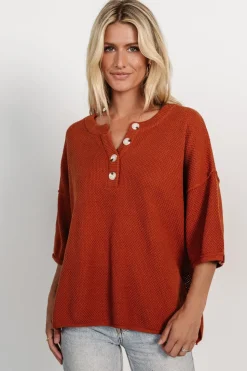 Hot Baltic Born Maddock Knit Top | Rust