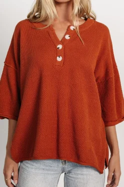 Hot Baltic Born Maddock Knit Top | Rust