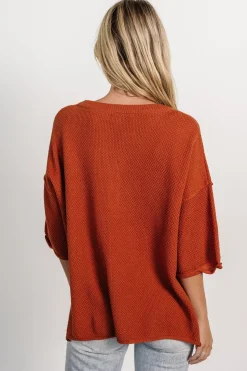 Hot Baltic Born Maddock Knit Top | Rust