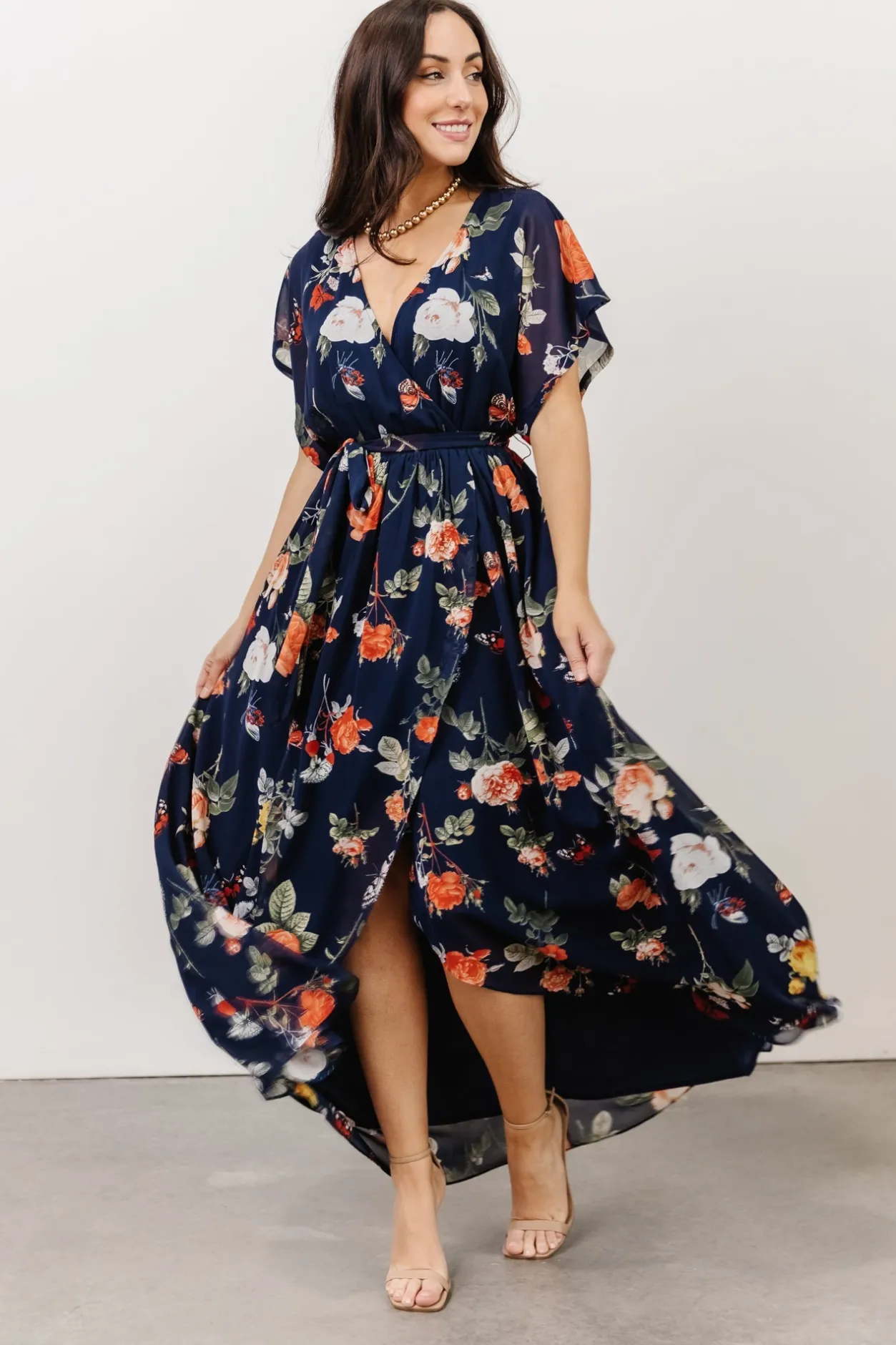 Fashion Baltic Born Madeline Maxi Dress | Navy + Coral Floral Navy+CoralFloral