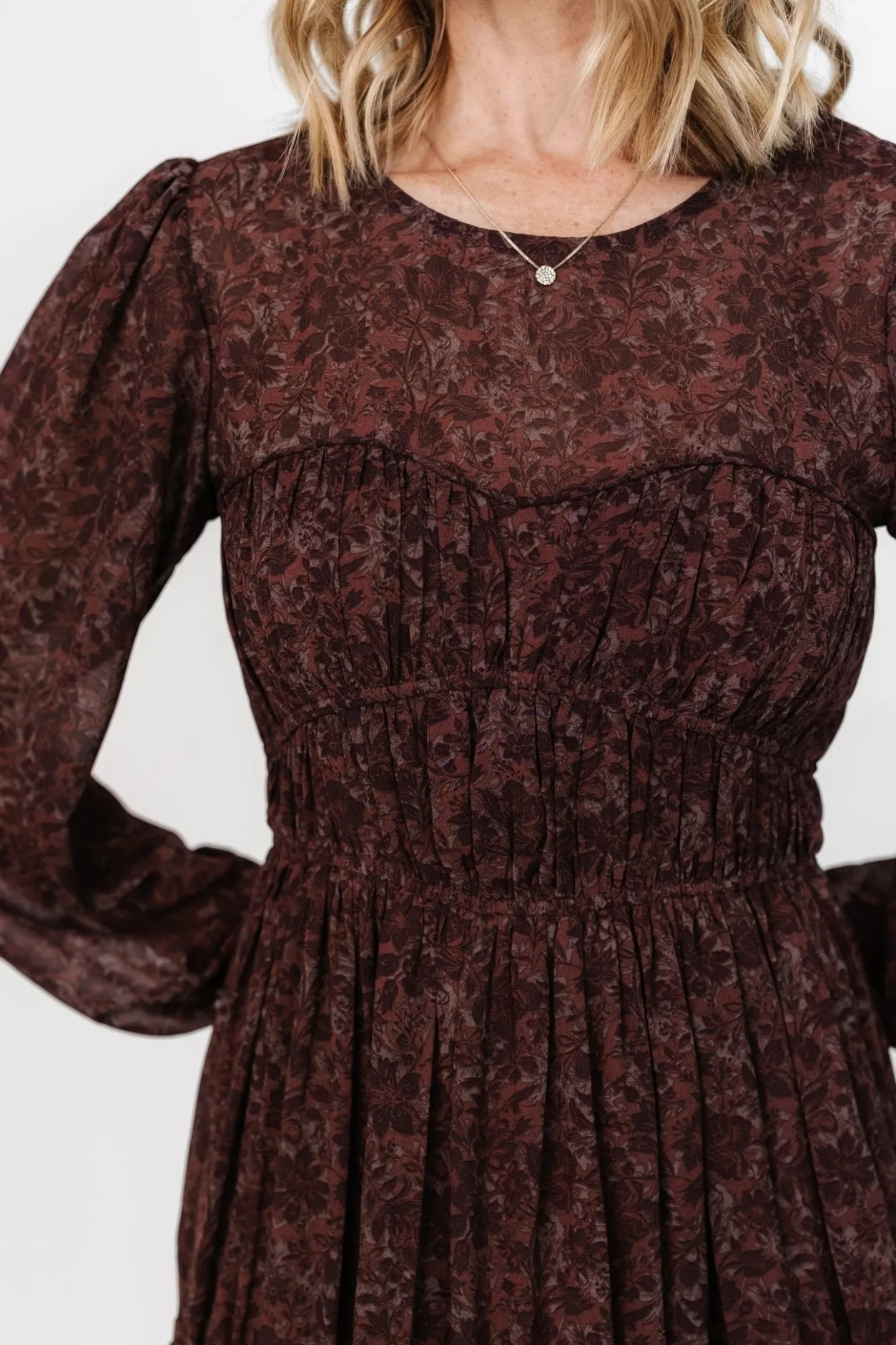 New Baltic Born Madelyn Maxi Dress | Brown Floral BrownFloral