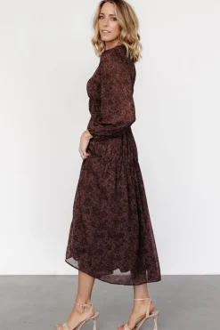 New Baltic Born Madelyn Maxi Dress | Brown Floral BrownFloral