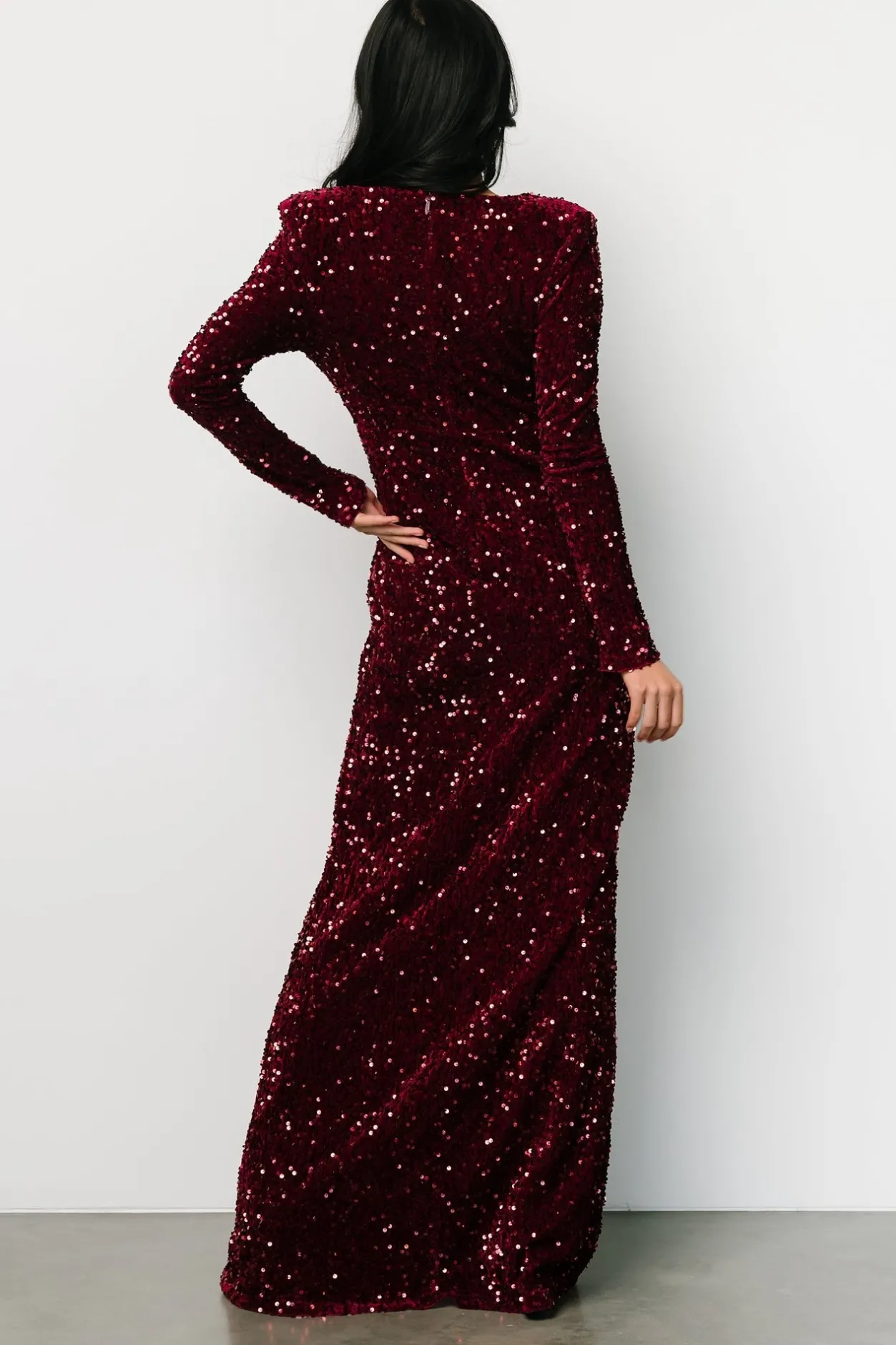 Online Baltic Born Madonna Sequin Maxi Dress | Burgundy