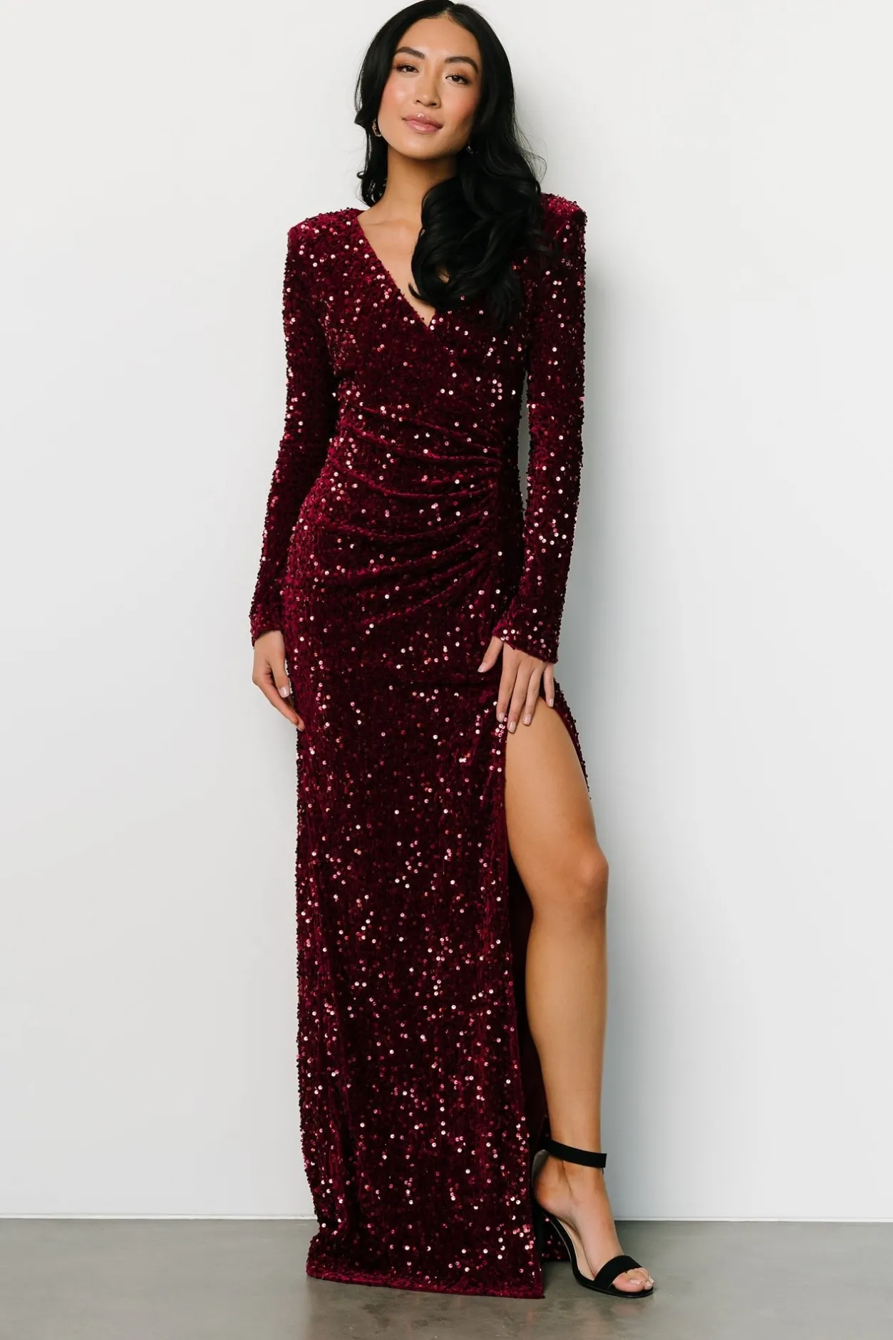 Online Baltic Born Madonna Sequin Maxi Dress | Burgundy