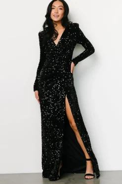 Best Baltic Born Madonna Sequin Maxi Dress | Black