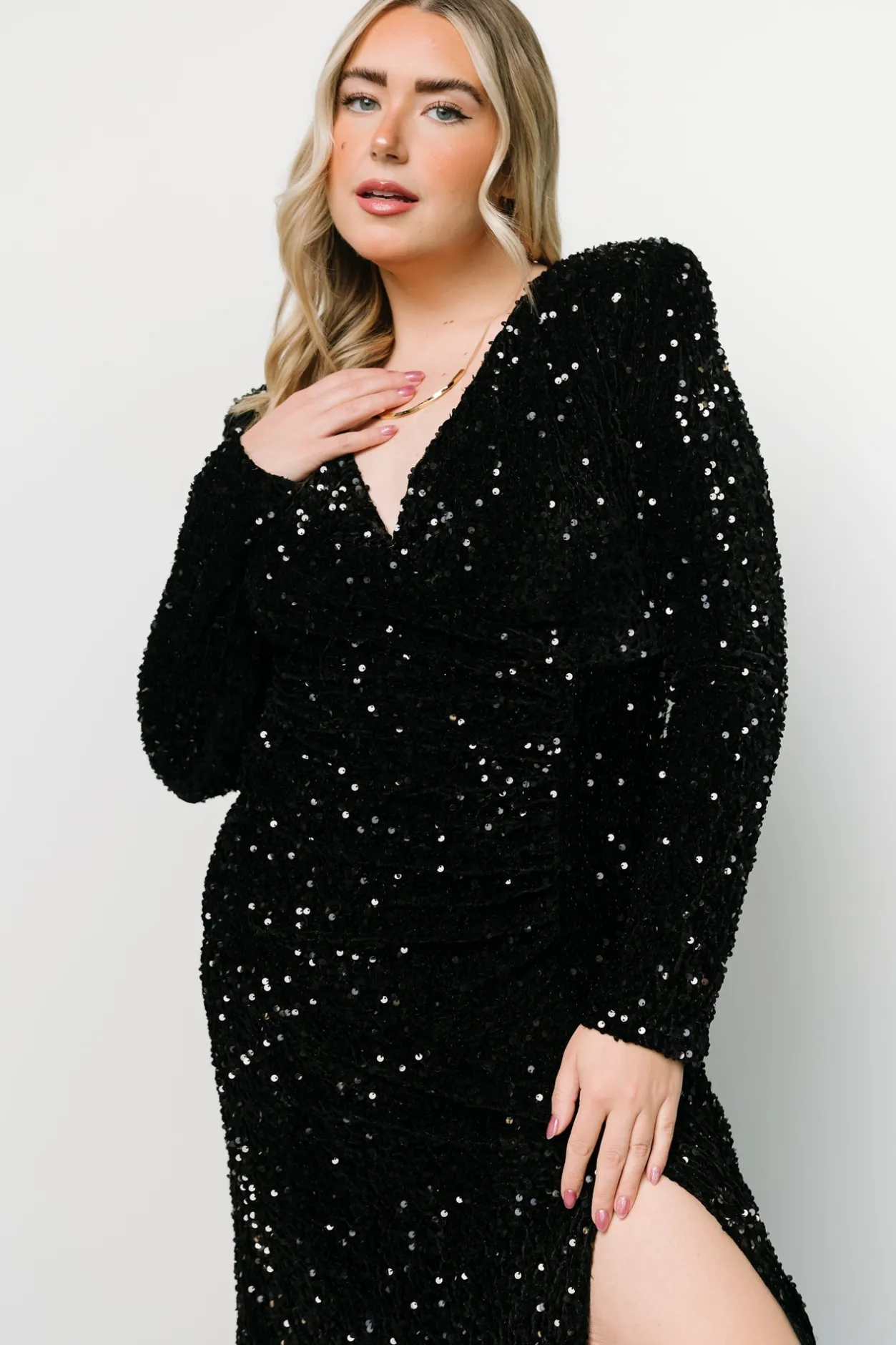 Best Baltic Born Madonna Sequin Maxi Dress | Black