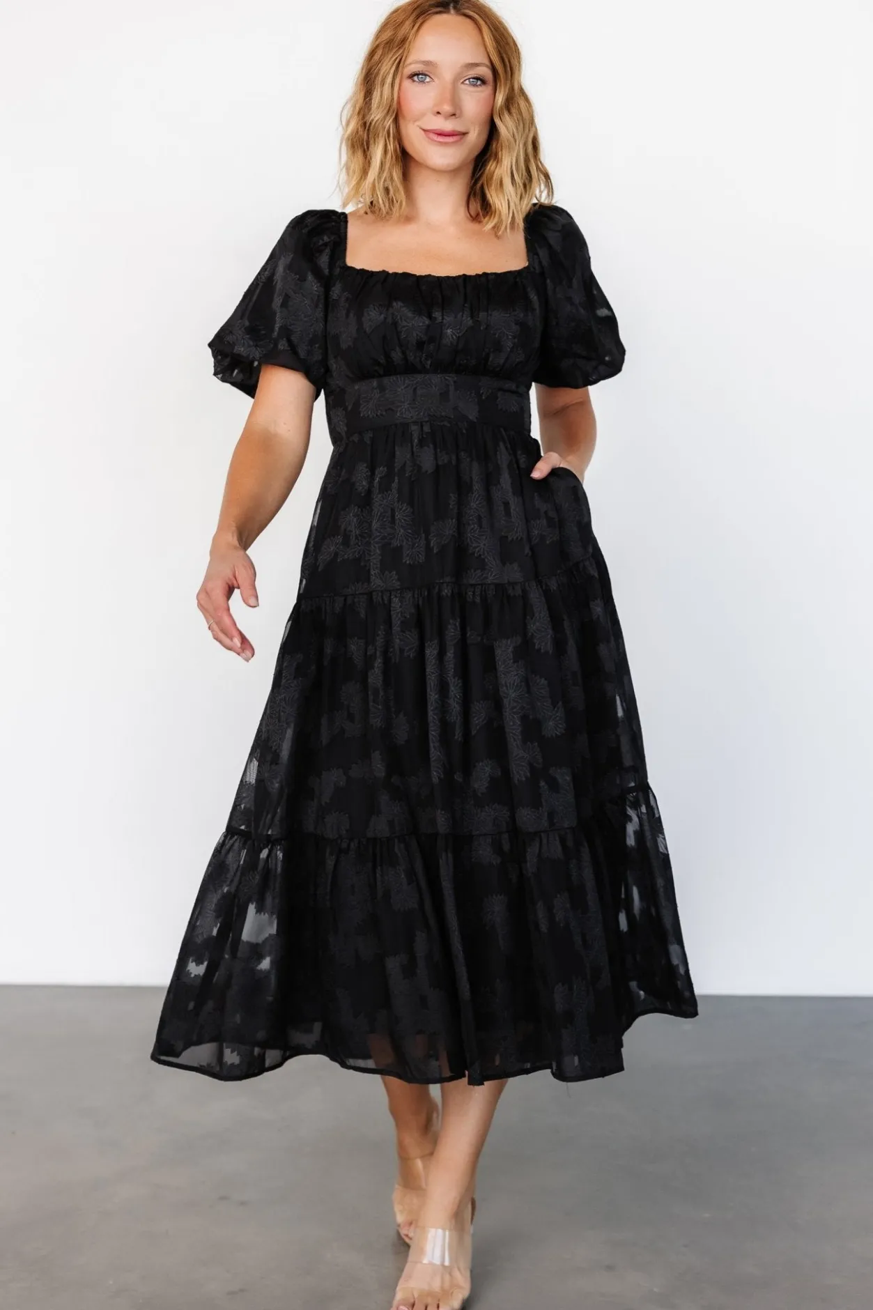 New Baltic Born Mae Midi Dress | Black