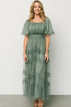 Best Baltic Born Magdalena Tulle Maxi Dress | Eucalyptus