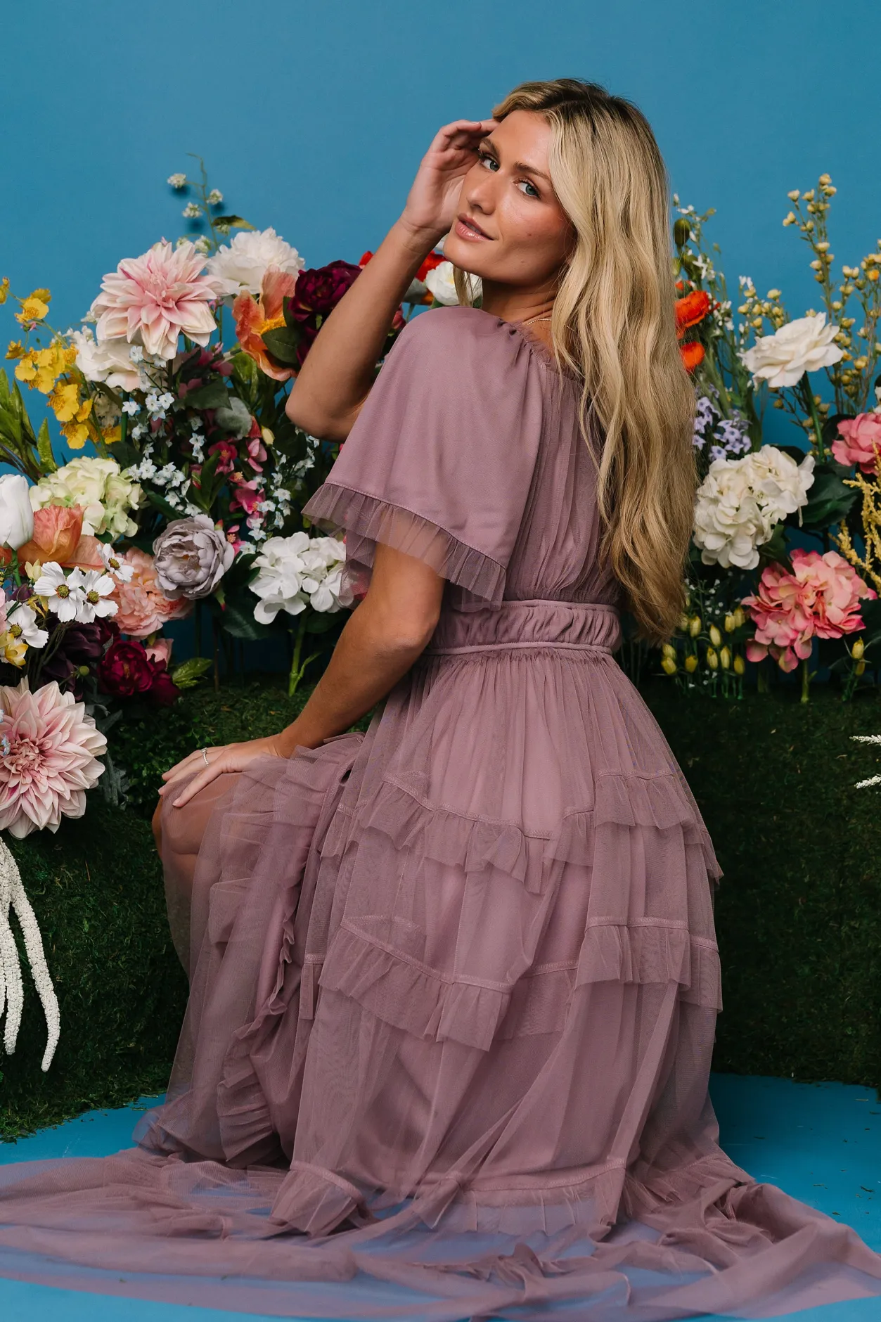 Outlet Baltic Born Magdalena Tulle Maxi Dress | Dusty Orchid DustyOrchid