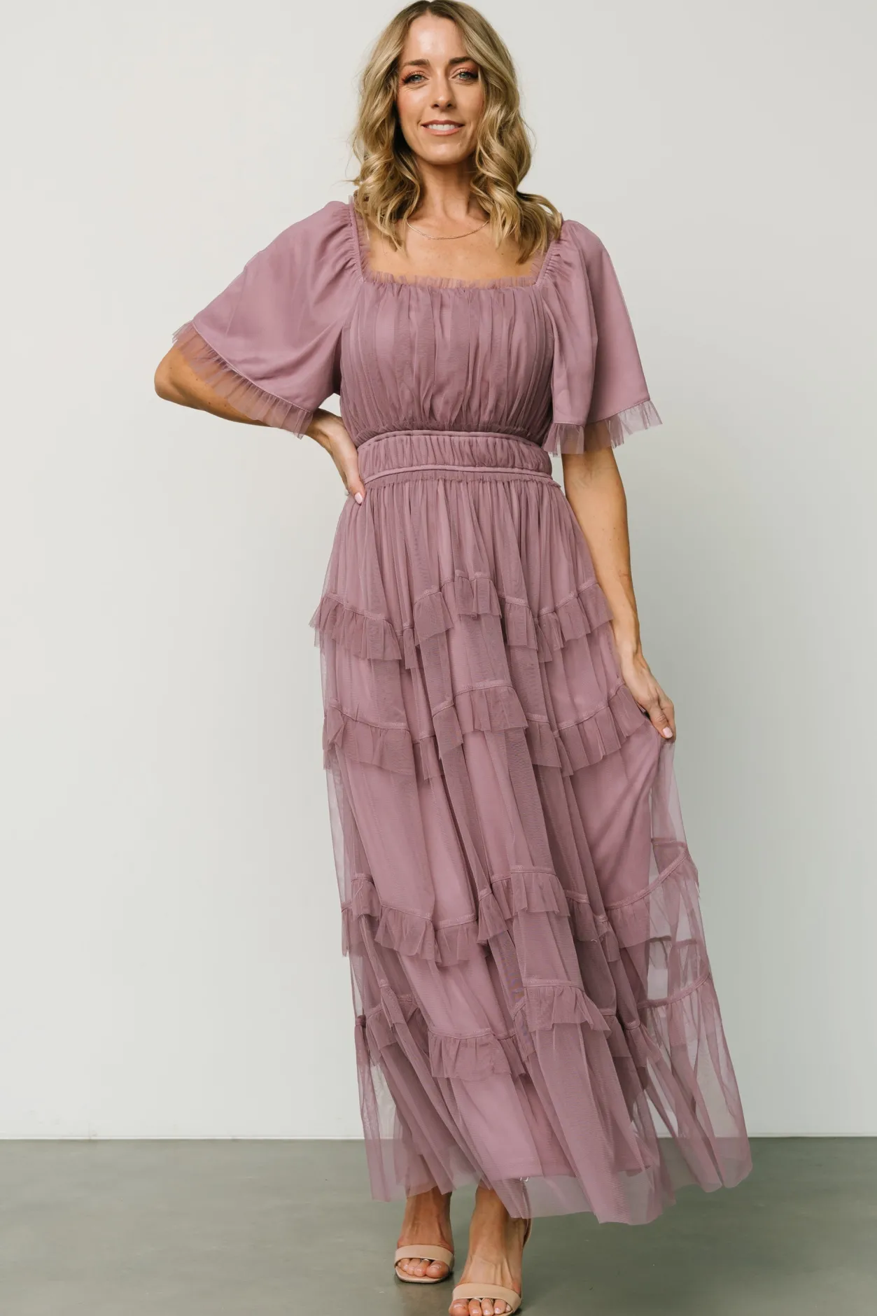 Outlet Baltic Born Magdalena Tulle Maxi Dress | Dusty Orchid DustyOrchid