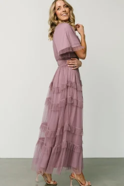 Outlet Baltic Born Magdalena Tulle Maxi Dress | Dusty Orchid DustyOrchid