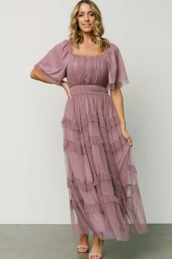 Outlet Baltic Born Magdalena Tulle Maxi Dress | Dusty Orchid DustyOrchid