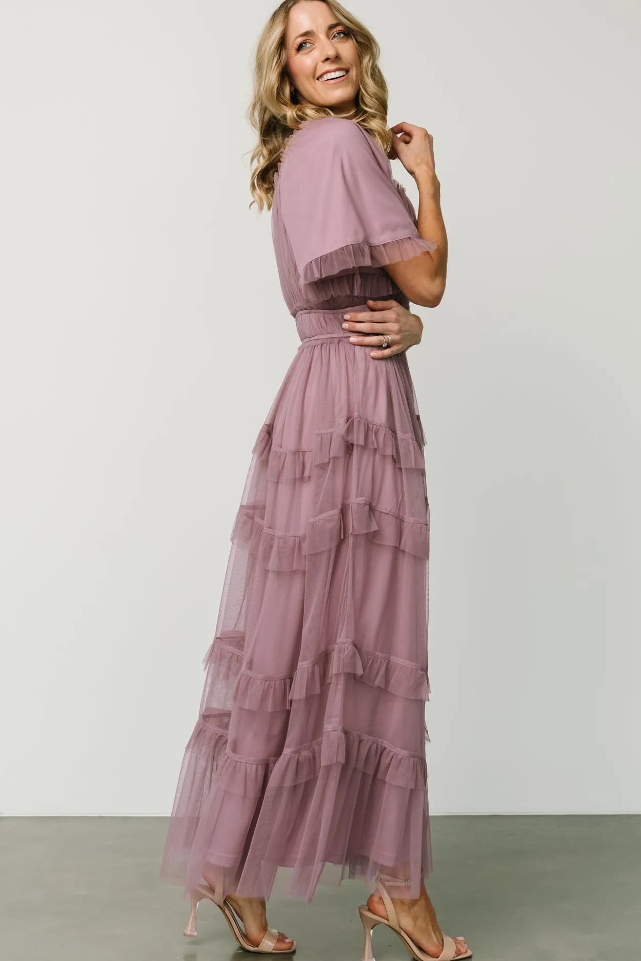Outlet Baltic Born Magdalena Tulle Maxi Dress | Dusty Orchid DustyOrchid