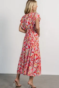 New Baltic Born Maggie Maxi Dress | Blue + Coral Multi Blue+CoralMulti