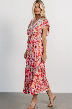 New Baltic Born Maggie Maxi Dress | Blue + Coral Multi Blue+CoralMulti