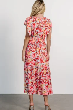 New Baltic Born Maggie Maxi Dress | Blue + Coral Multi Blue+CoralMulti