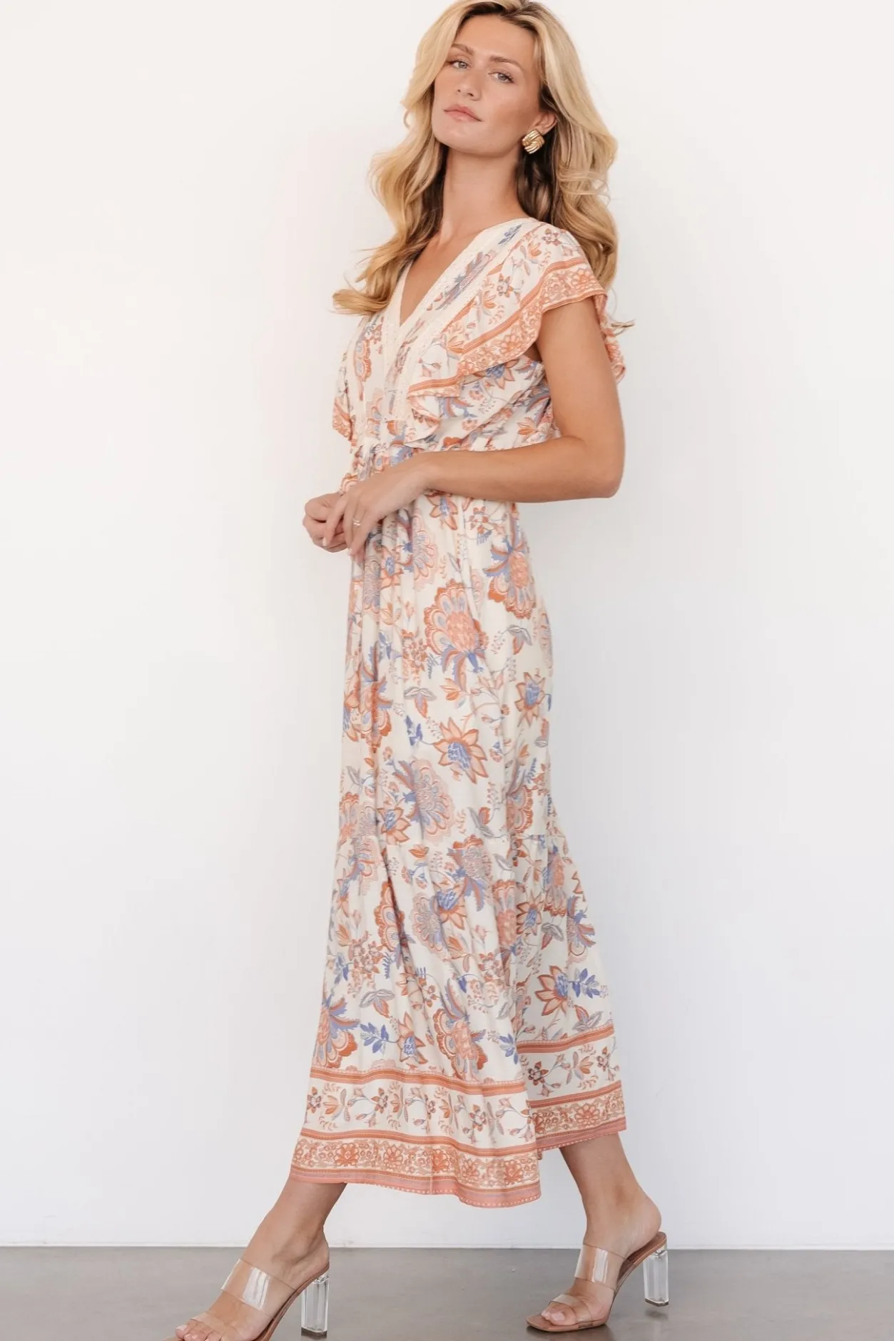 Outlet Baltic Born Maggie Maxi Dress | Cream Multi CreamMulti
