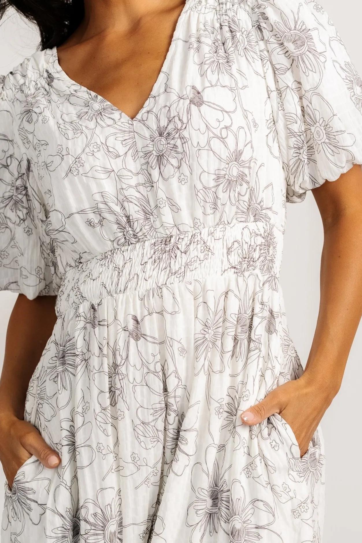 Best Baltic Born Makenna Midi Dress | Off White Print OffWhitePrint