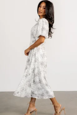 Best Baltic Born Makenna Midi Dress | Off White Print OffWhitePrint