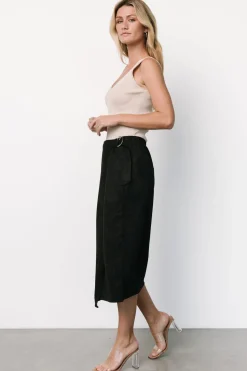 Outlet Baltic Born Malika Faux Wrap Skirt | Black