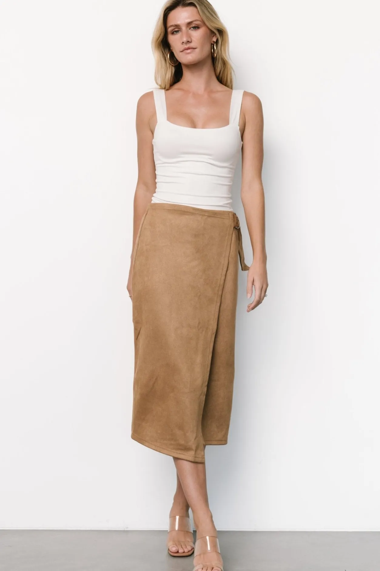 Online Baltic Born Malika Faux Wrap Skirt | Camel